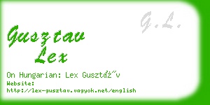 gusztav lex business card